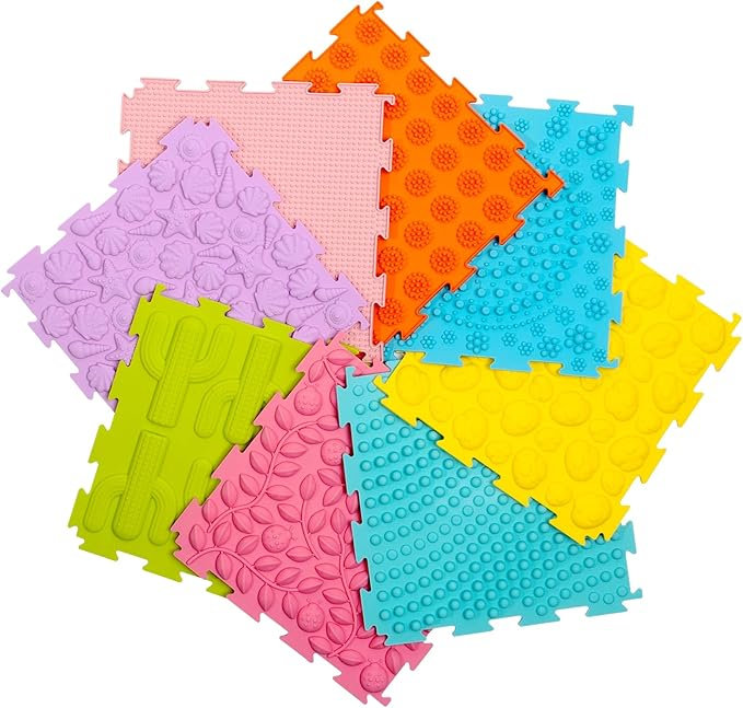 Puzzle ortopedic Smart Baby - Piste tactilă, 8 elemente