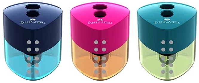 Ascutitoare creion dubla Faber-Castell Grip Trend plastic cu container Ascutitoare plastic dubla Grip Trend Faber-Castell - imagine 2