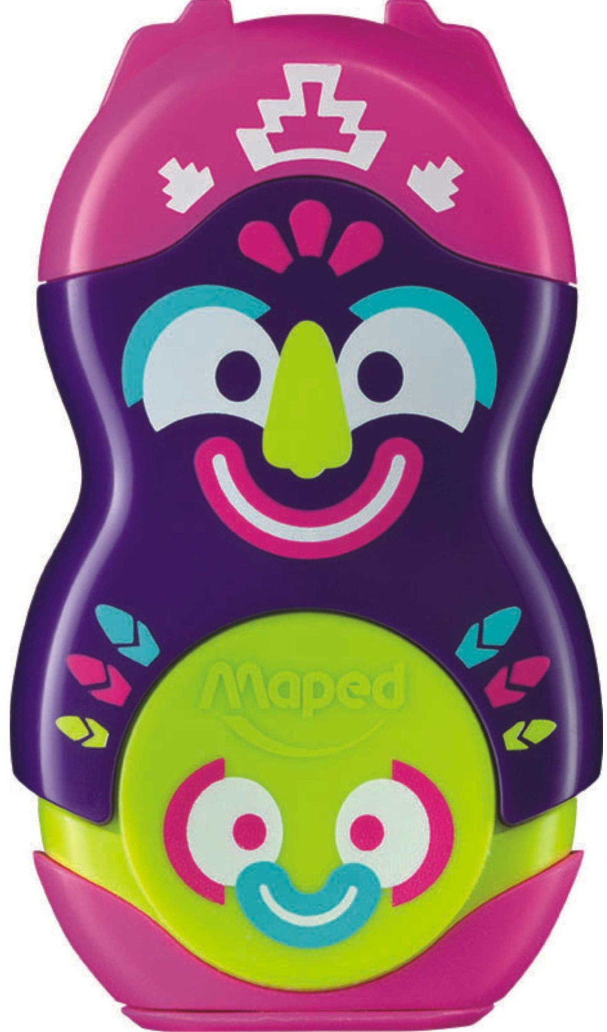 Ascuțitoare - radieră Maped Loopy - Totem, violetă