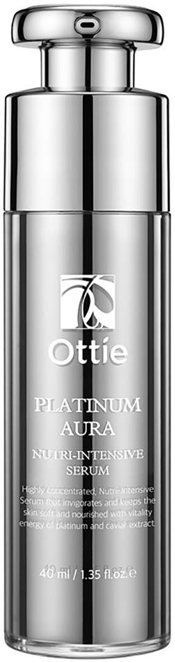 Ottie Platinum Aura Ser facial rejuvenator cu caviar negru și platină, 40 ml