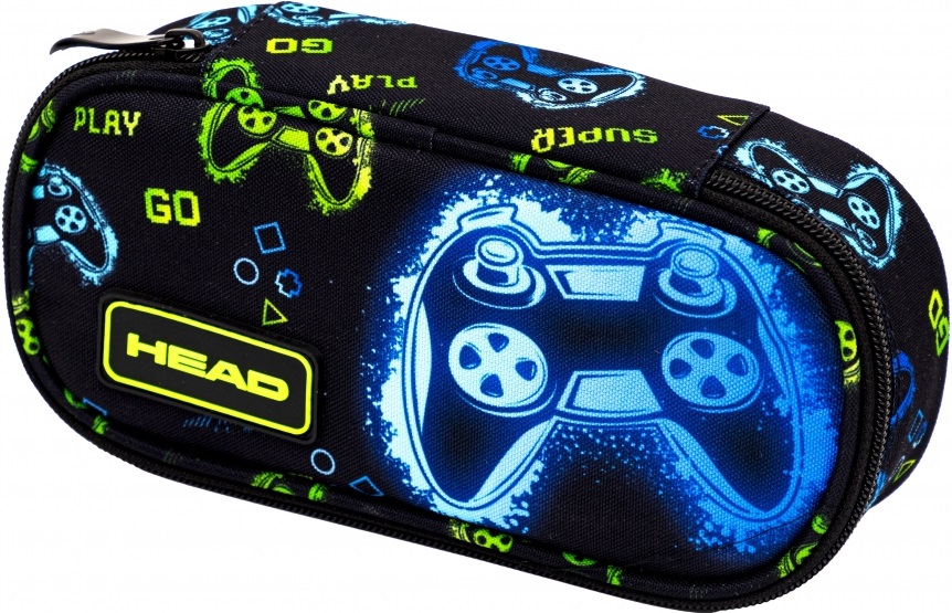 Penar școlar oval Astra Head - Joc neon, 1 fermoar