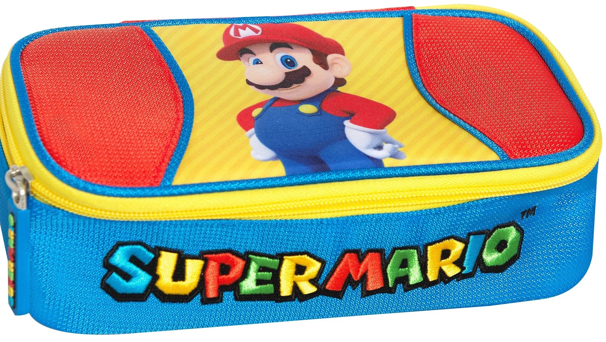 Penar școlar  oval  Panini Super Mario - Tricolore, 1 fermoar