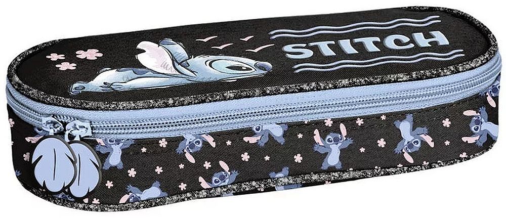 Penar oval pentru școală Paso Stitch - Sky Blue, Cu 1 fermoar