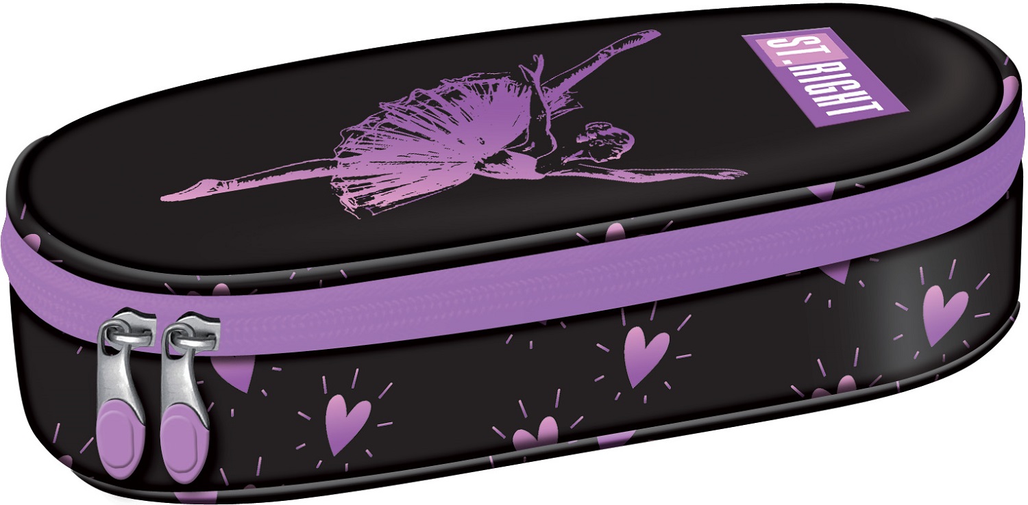 Penar oval pentru școală St. Right Ballerina -Cu 1 fermoar