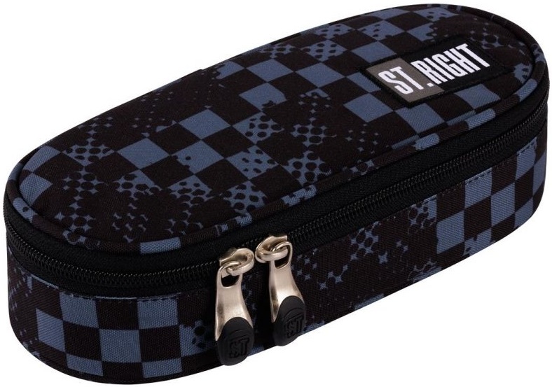 Penar școlar oval  St. Right Chessboard Crush - Cu 1 fermoar