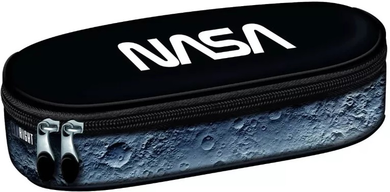 Penar școlar oval  St. Right Moon Surface - Cu 1 fermoar