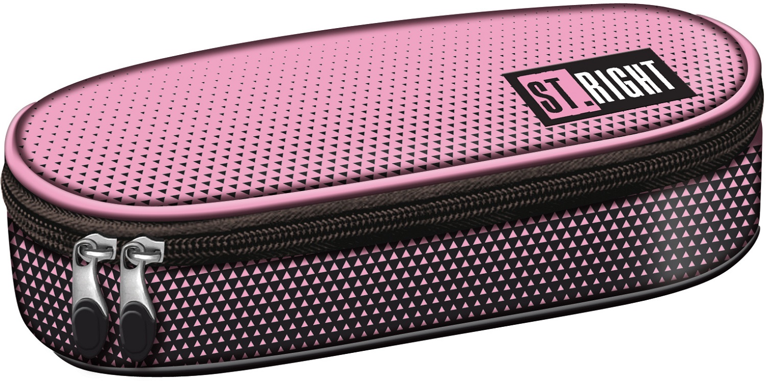 Penar oval pentru școală St. Right Pink Gradient -Cu 1 fermoar