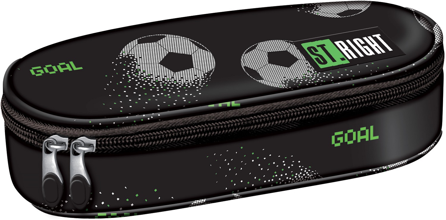 Penar oval pentru școală St. Right Pixel Balls -Cu 1 fermoar
