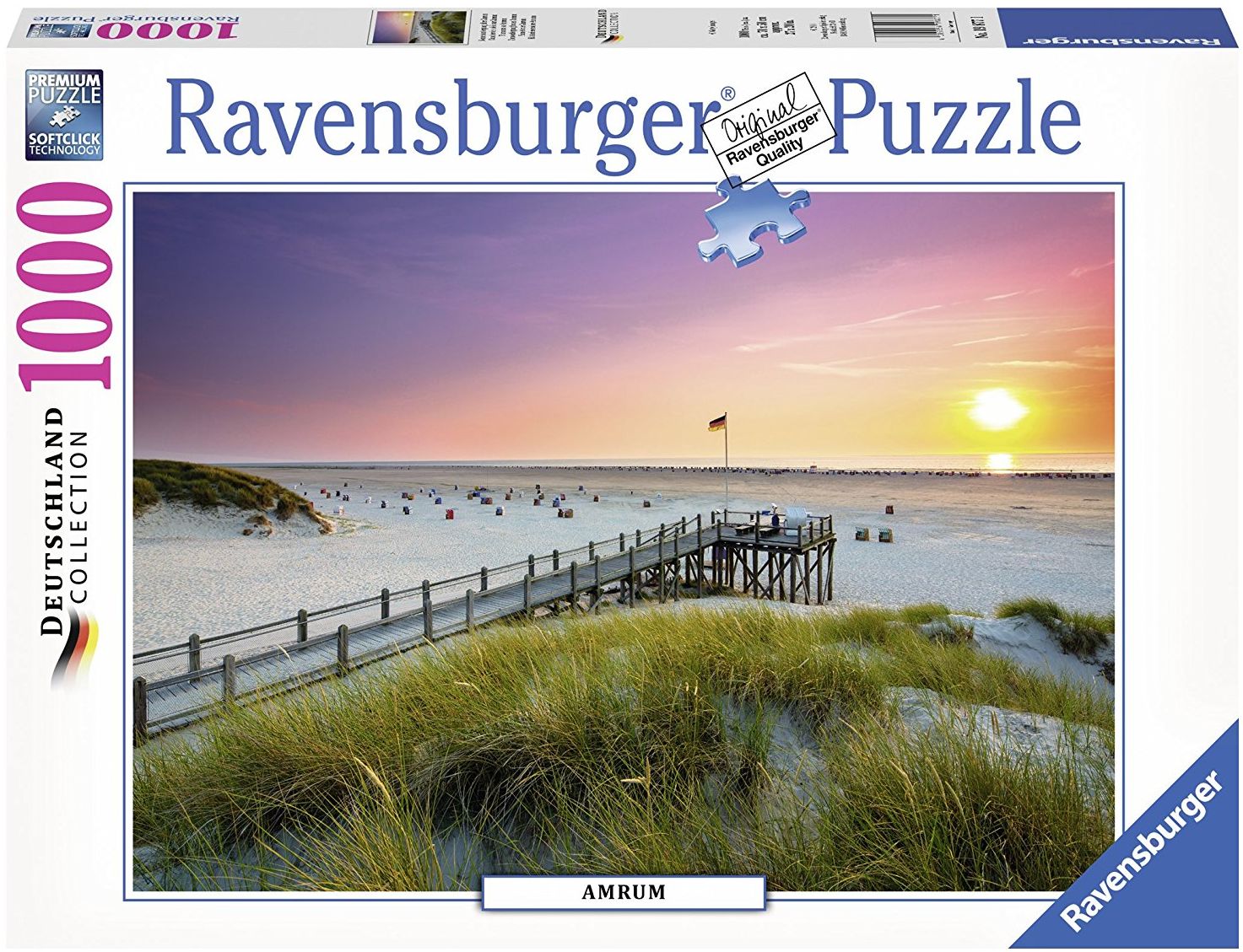 Puzzle Ravensburger de 1000 piese - Soare deasupra insulei Amrum