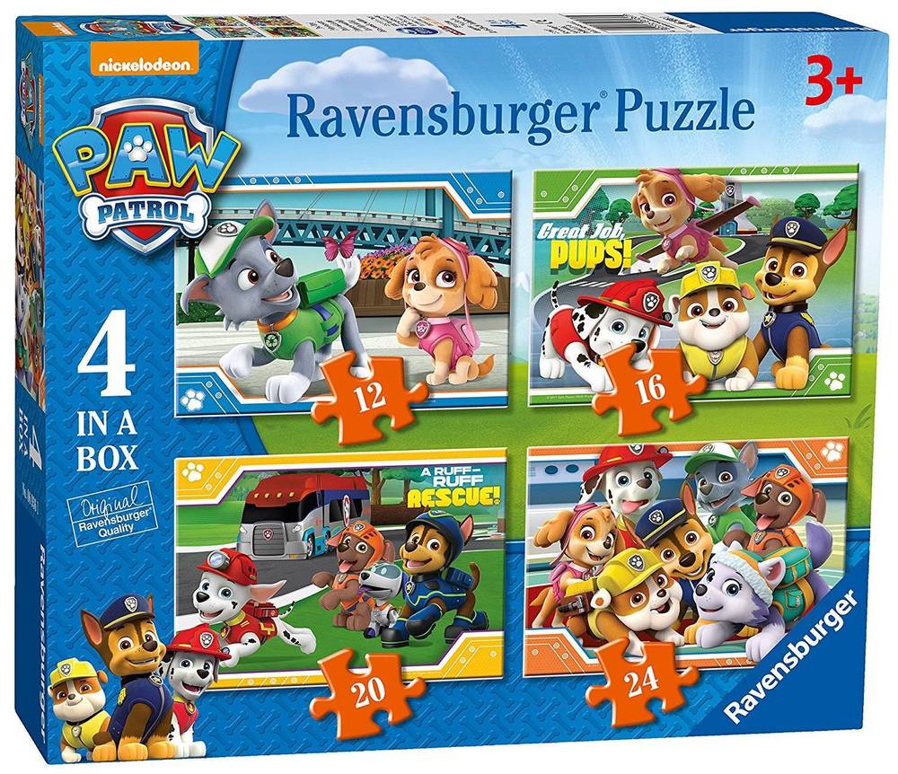 Puzzle Ravensburger 4 in 1 - Paw Patrol 2