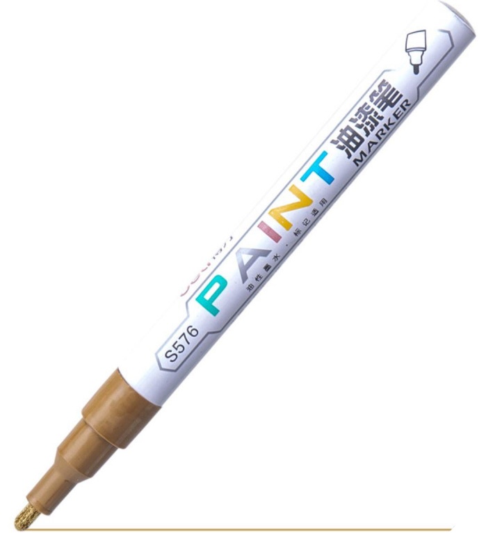 Paint marker Deli - EU500-GD, auriu