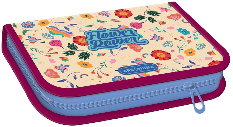 Ars Una Flower Power Flower Power ghiozdan școlar complet - Cu 1 fermoar