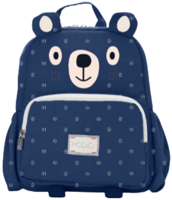 Rucsac pentru copii din bumbac Nuvita - Orso, urs albastru