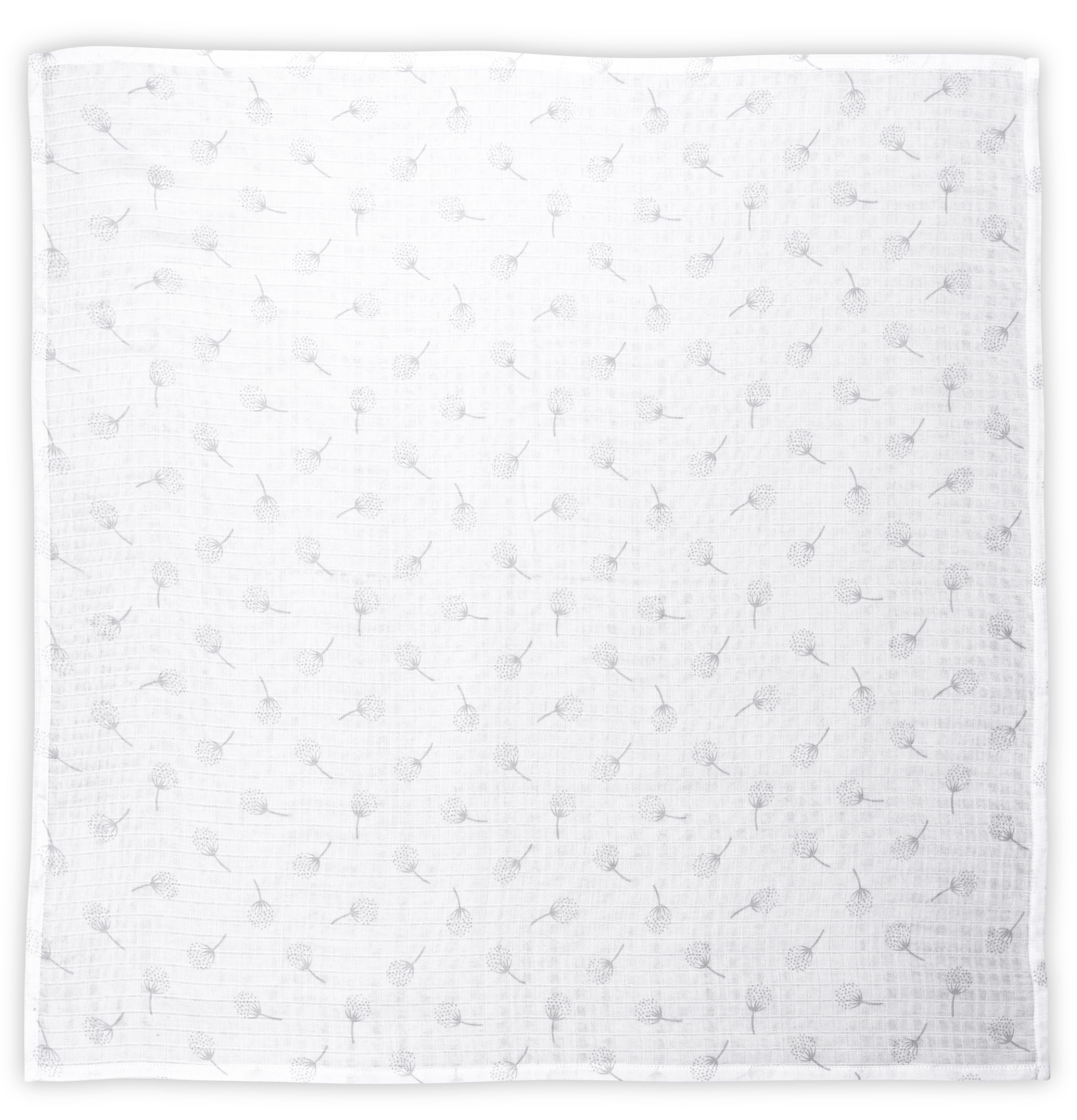 Scutec din bumbac Lorelli - 80 x 80 cm, florală gri
