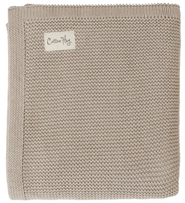 Pătură de bumbac Cotton Hug - Organic, 80 х 100 cm, Cappuccino