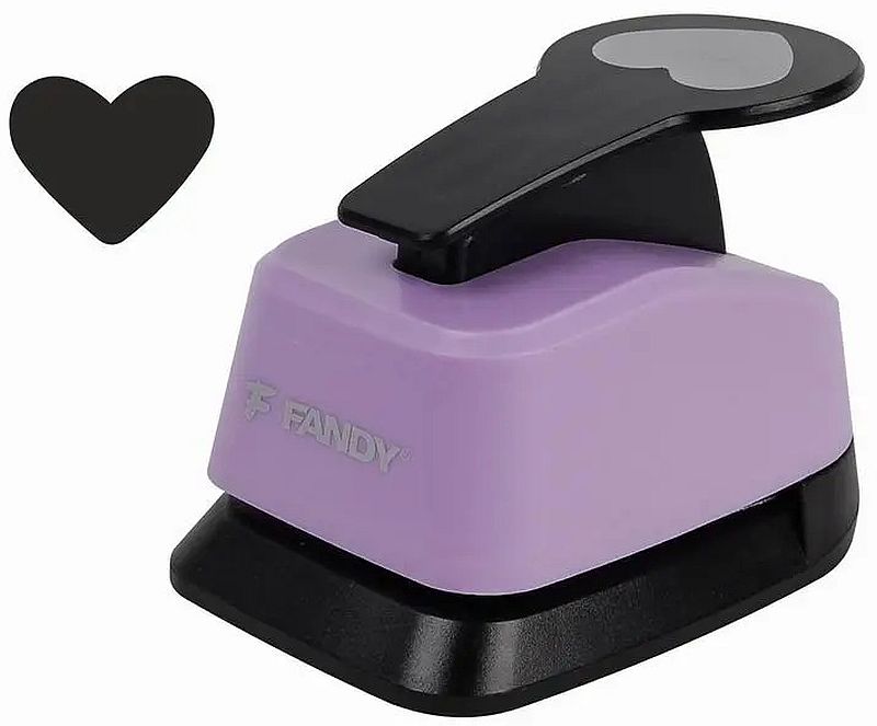 Perforator Fandy - Inimă, 37 mm