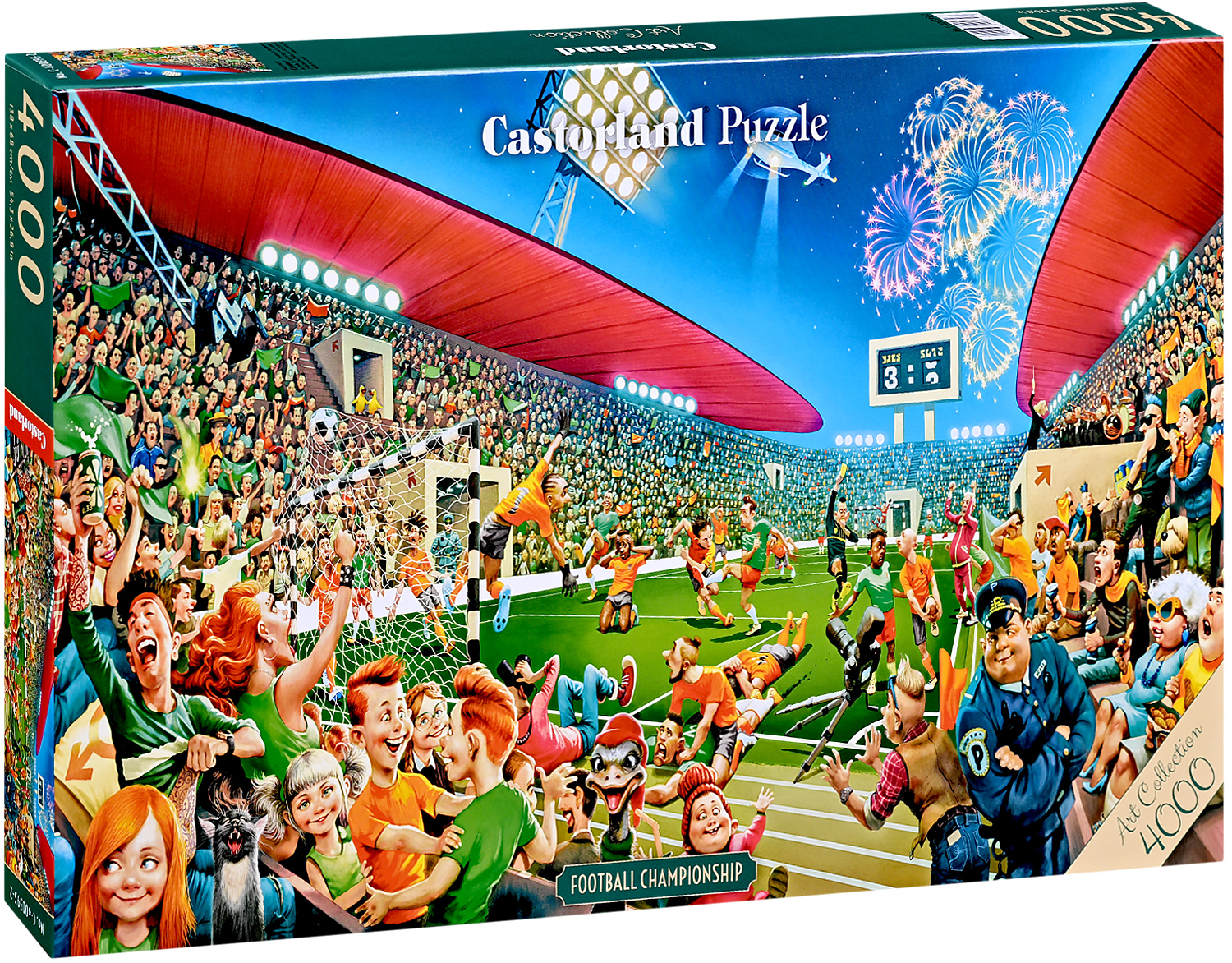 Puzzle panoramic Castorland din 4000 piese - Campionatul de fotbal