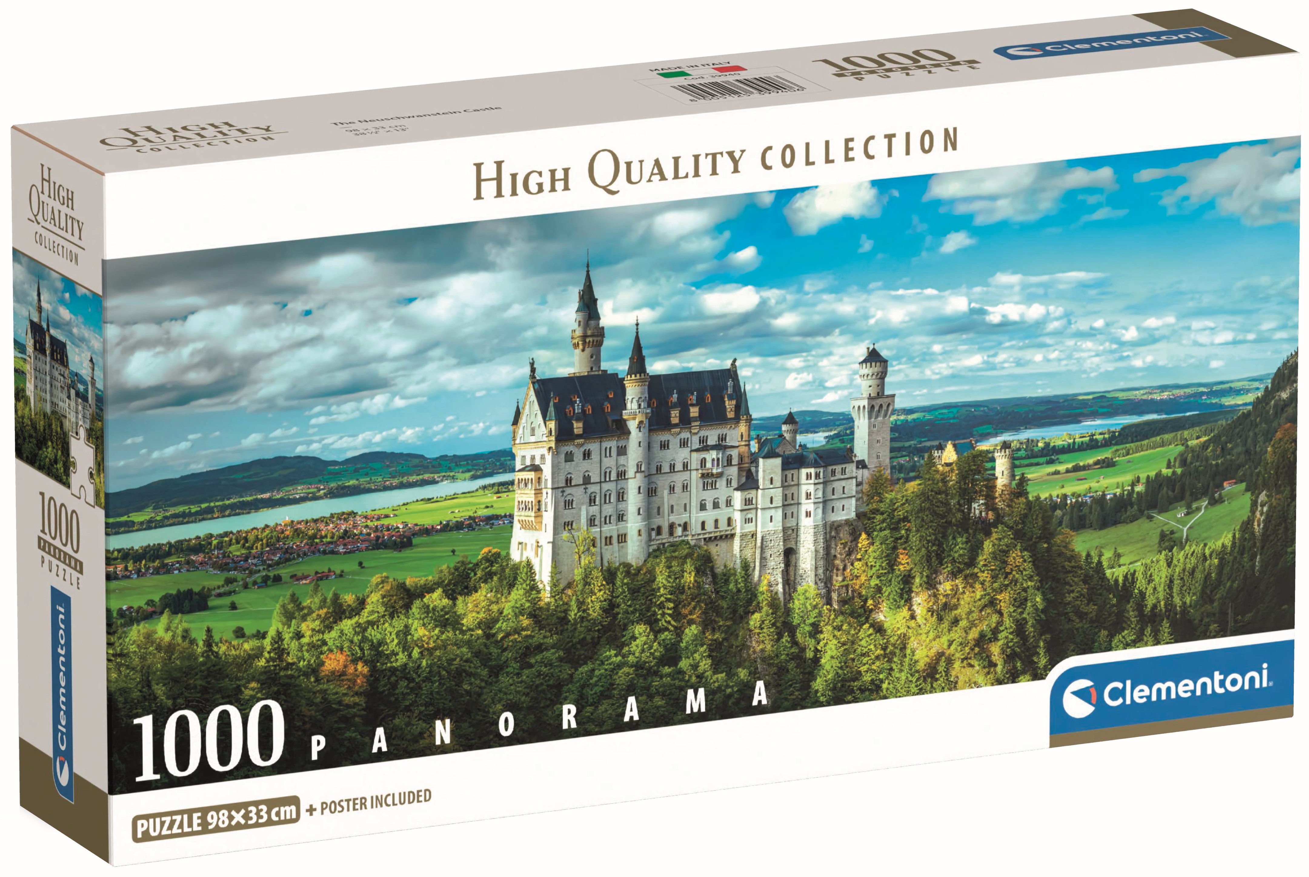 Puzzle panoramic Clementoni din 1000 piese - Castelul Neuschwanstein