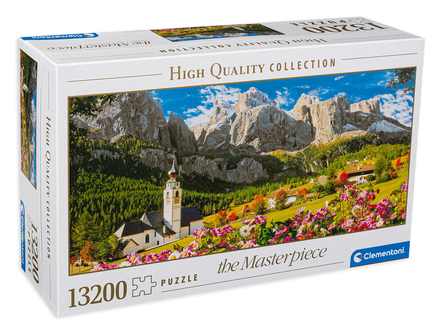 Puzzle panoramic Clementoni din 13 200 de piese - Sate in  Dolomiti, Italia