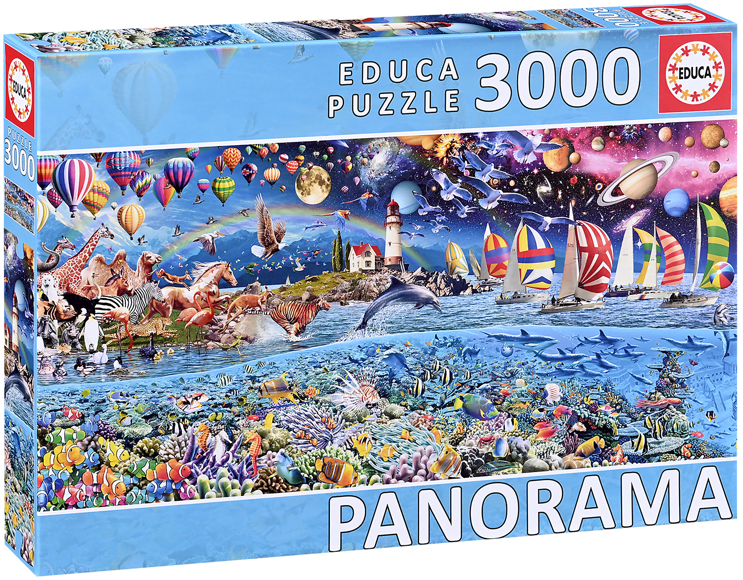 Puzzle panoramic Educa din 3000 piese - Viaţă
