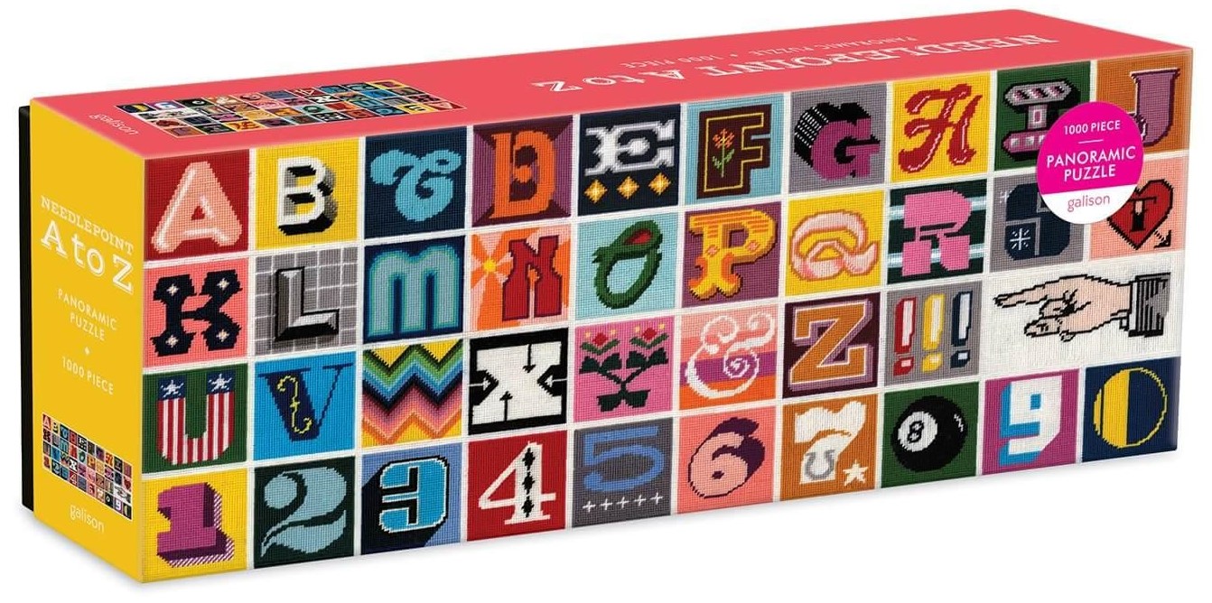 Puzzle panoramic Galison din 1000 de piese - Alfabetul englezesc