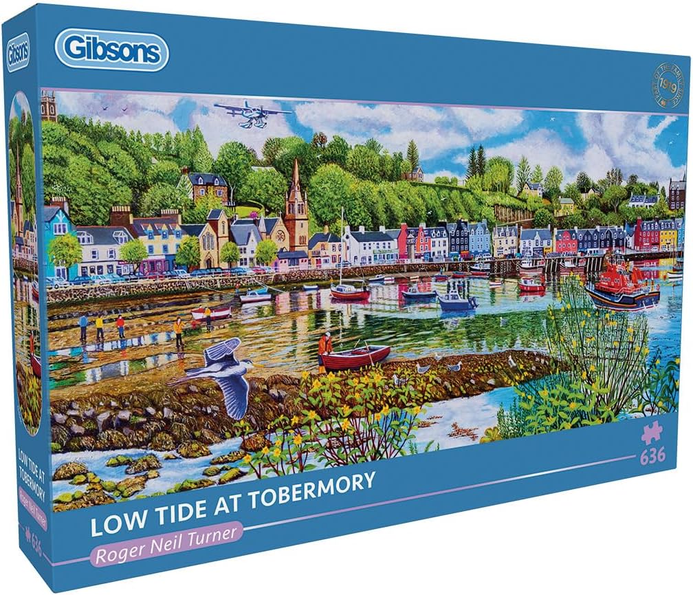 Puzzle panoramic Gibsons din 636 piese - Marea joasă în Tobermory