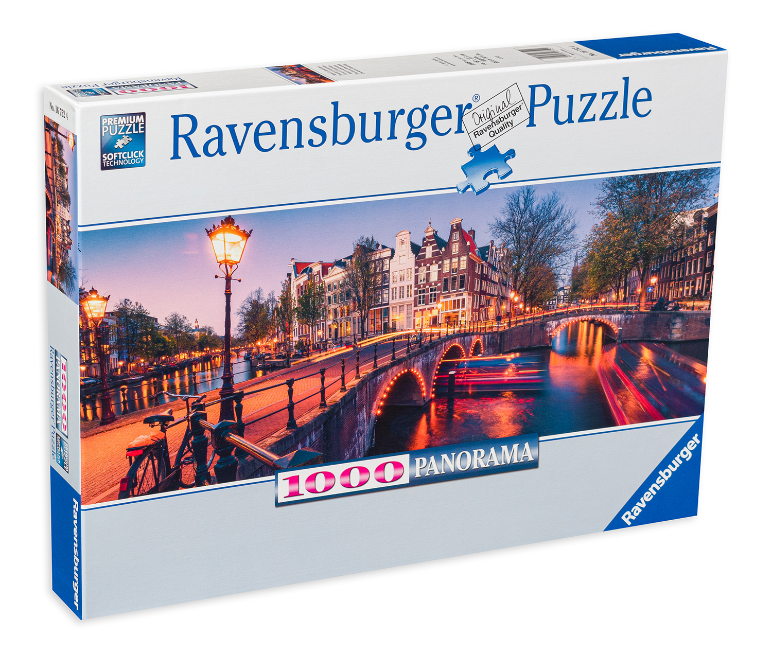 Puzzle panoramic Ravensburger din 1000 de piese - Seara la Amsterdam