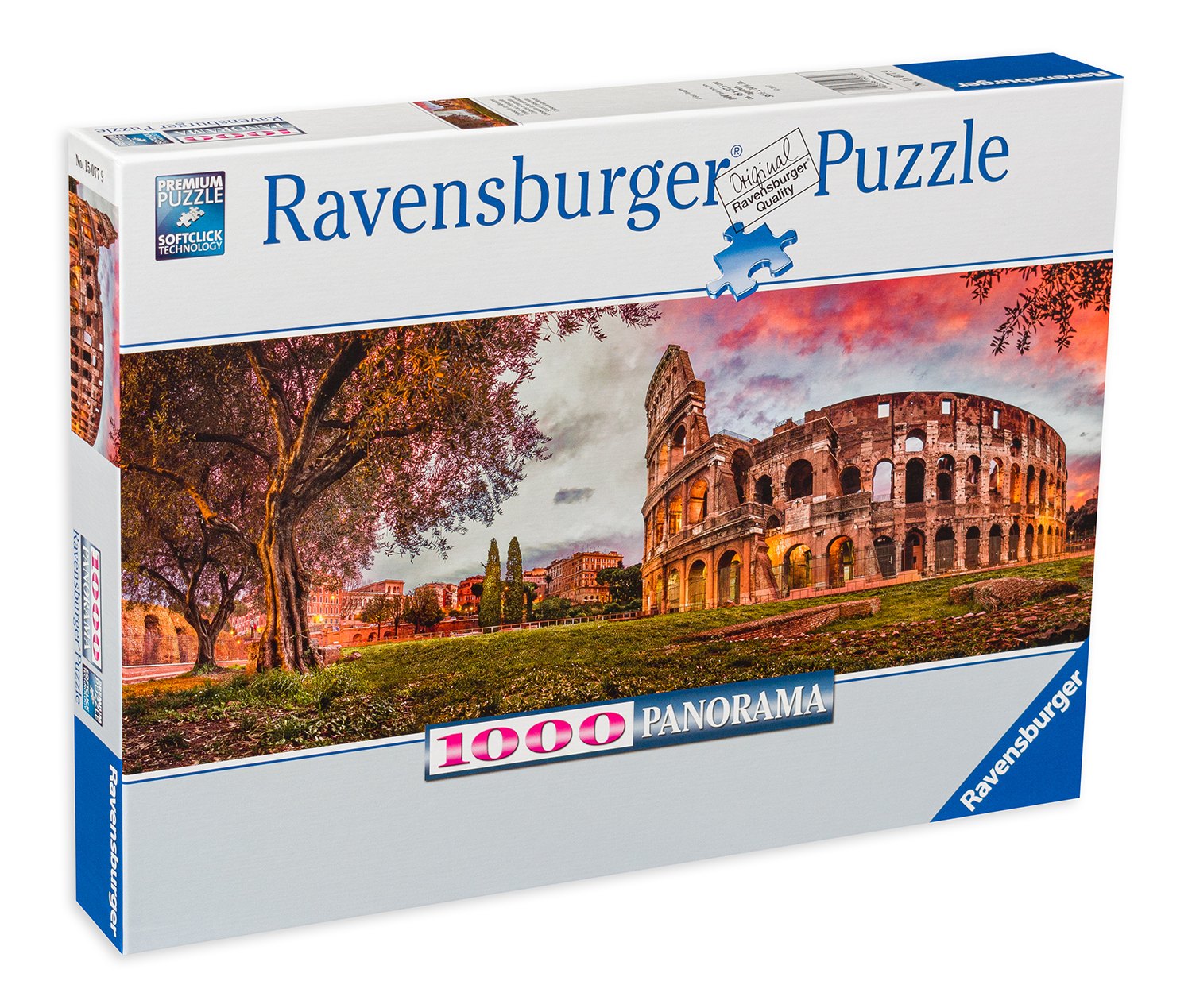 Puzzle panoramic Ravensburger din 1000 de piese - Apus la Colosseum