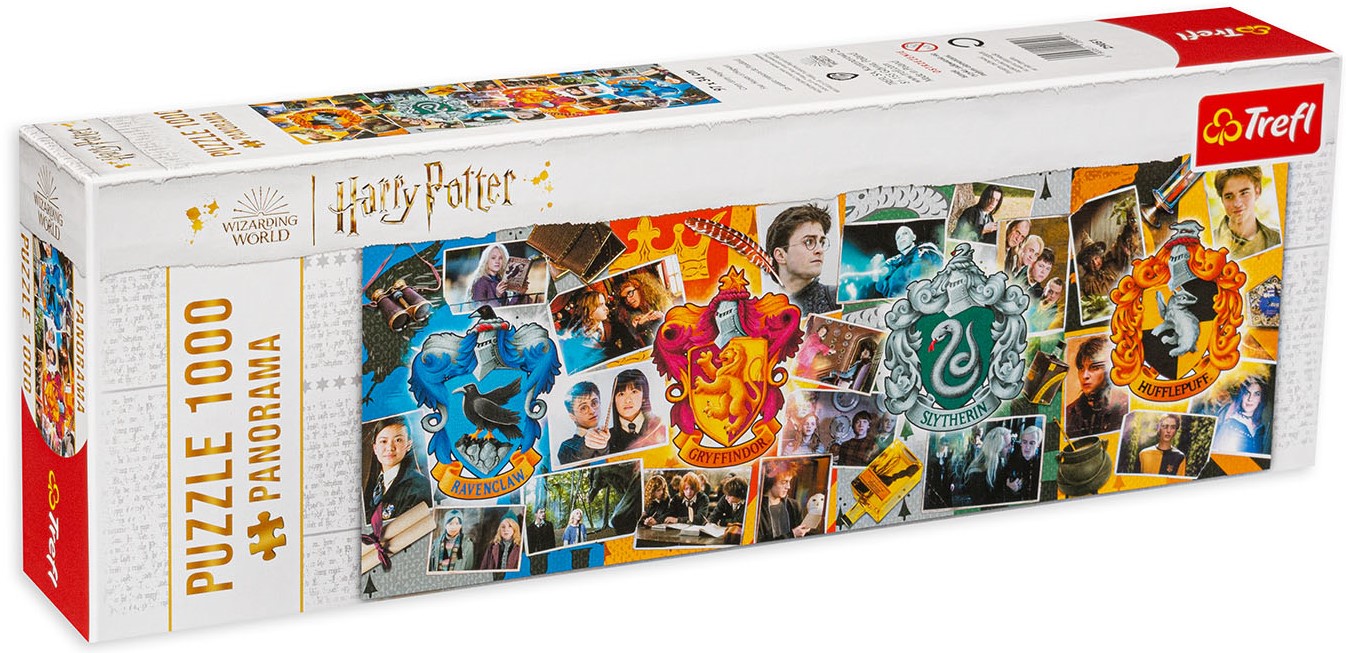 Puzzle panoramic Trefl din 1000 de piese - Harry Potter și Casele Hogwarts