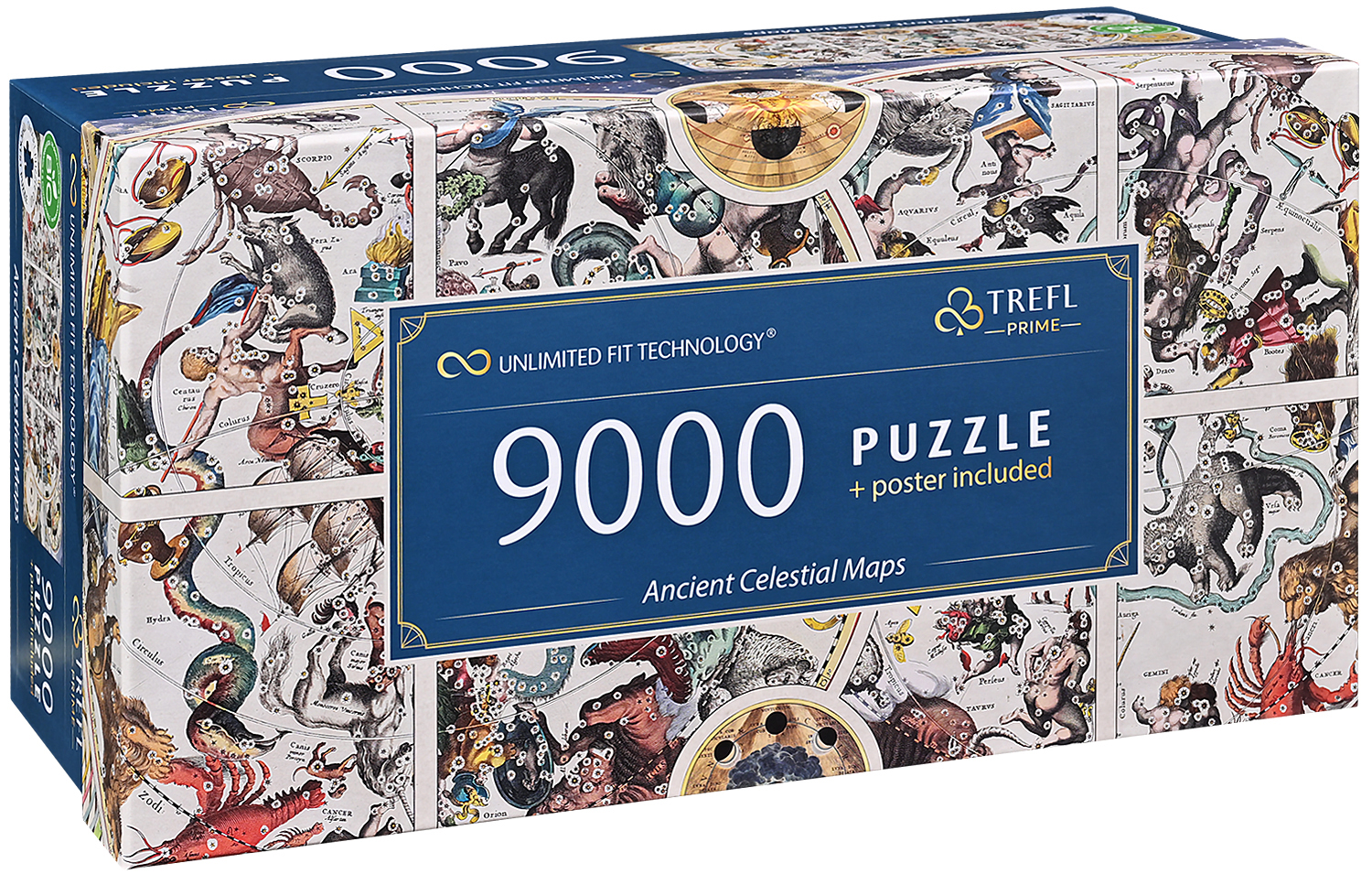 TREFLE＋1 ホワイト スワンタンク Puzzle panoramic Trefl din 9000 de piese - Hărți antice ale