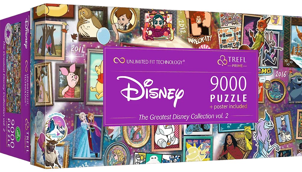 Puzzle panoramic Trefl din  9000 piese - Cea mai mare colecție Disney, partea a 2-a