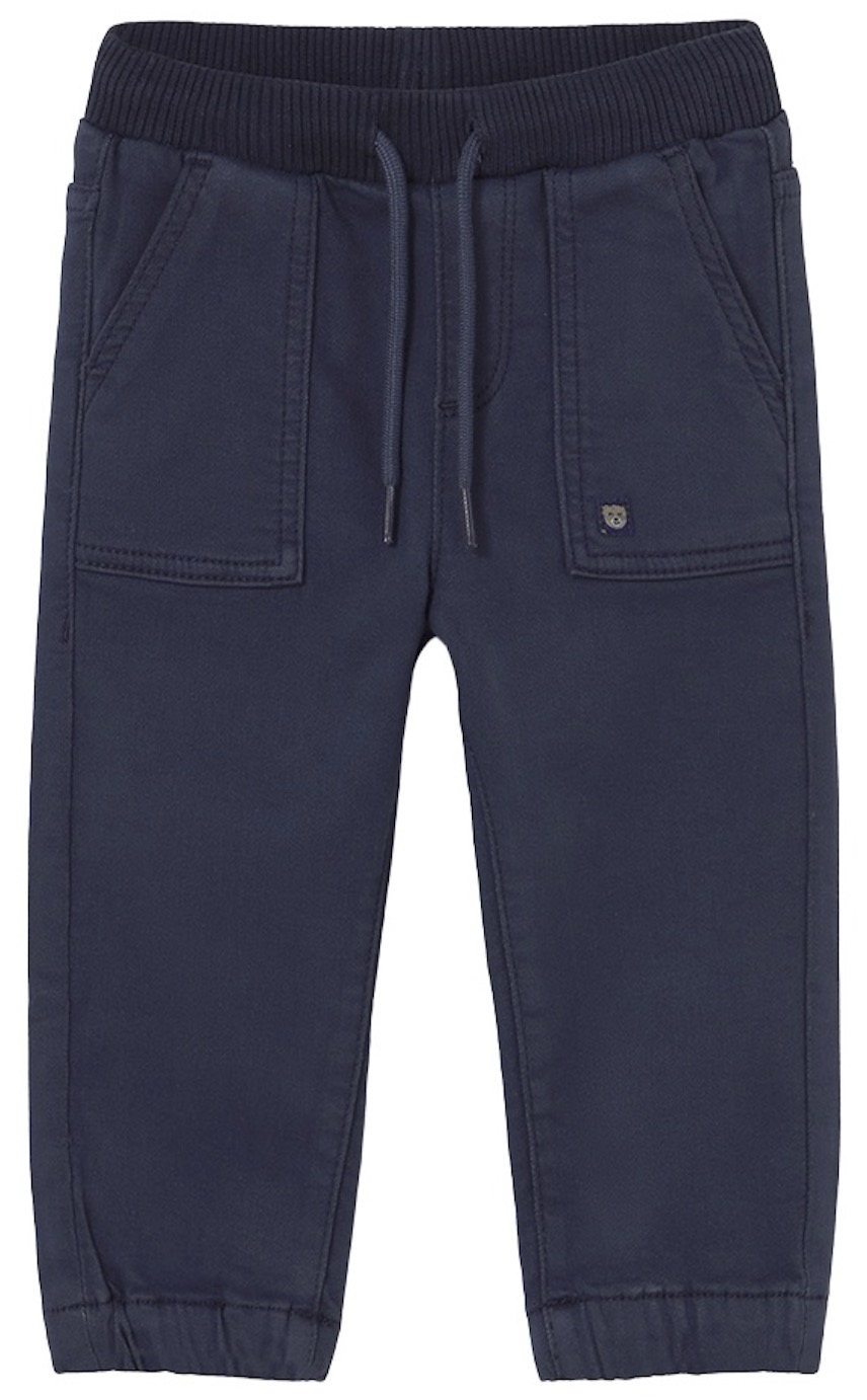 Pantaloni tip jogger Mayoral - Cu buzunare și șnur, albaștri, 12 luni