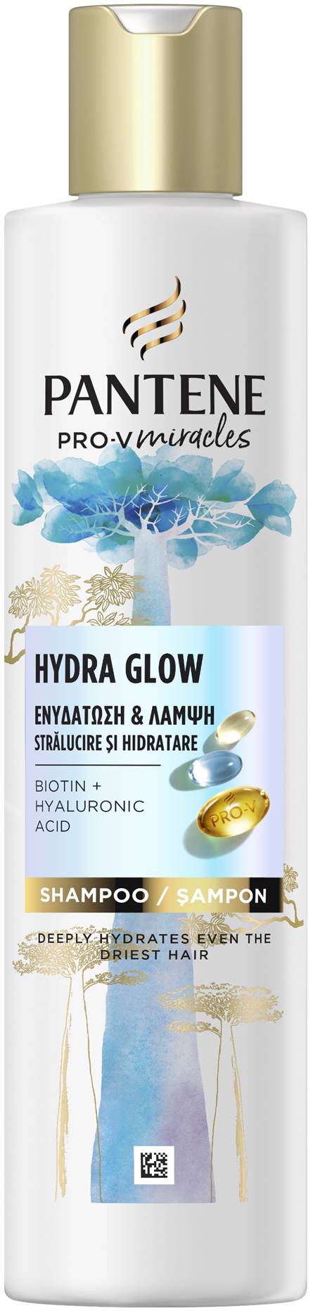 Pantene Pro-V Miracles Șampon hidratant Hydra Glow, 250 ml