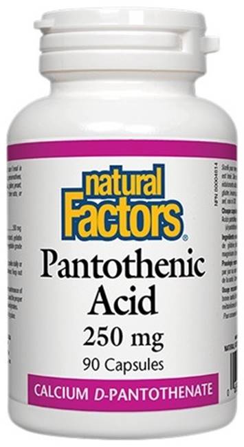 Pantothenic Acid, 250 mg, 90 capsule, Natural Factors