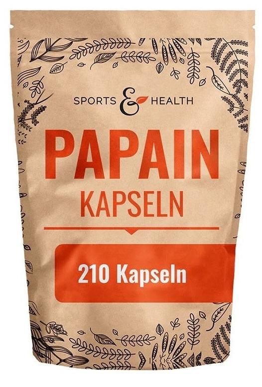 Papaină, 500 mg, 210 capsule,Sports &amp; Health Solutions