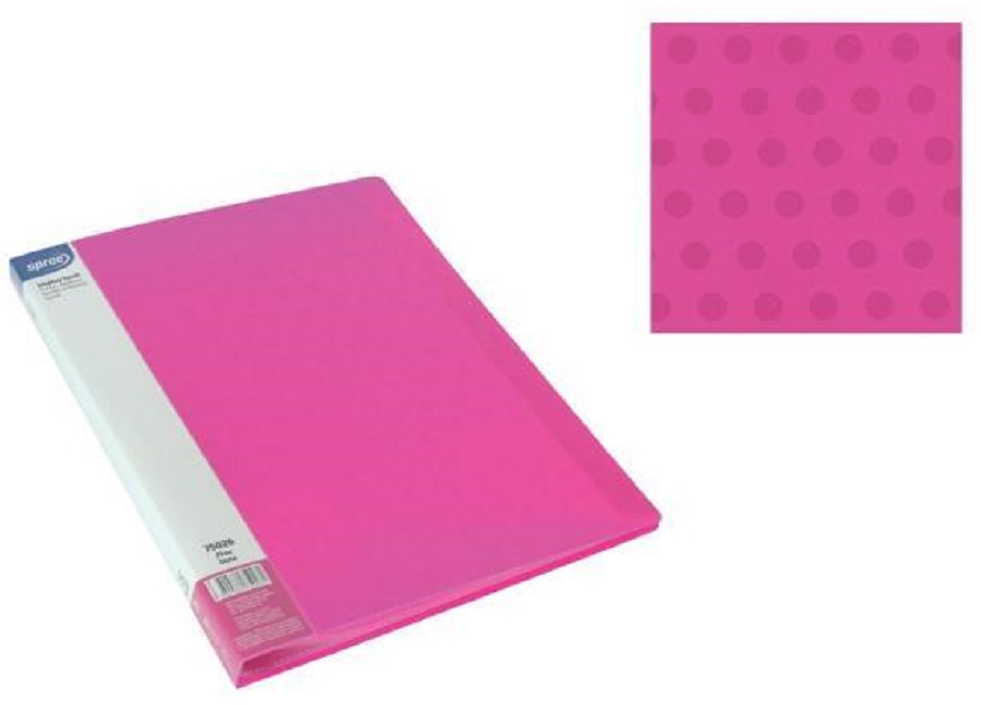 Dosar cu 10 plicuri Spree A4 - Dots, roz