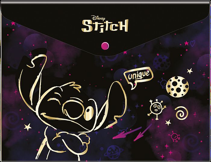 Dosar cu capsa Cool Pack - A4, Stitch Gold, Unique