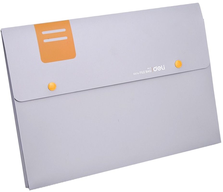 Mapa cu clips Deli New York - E5576, A4, Gri, Sortiment