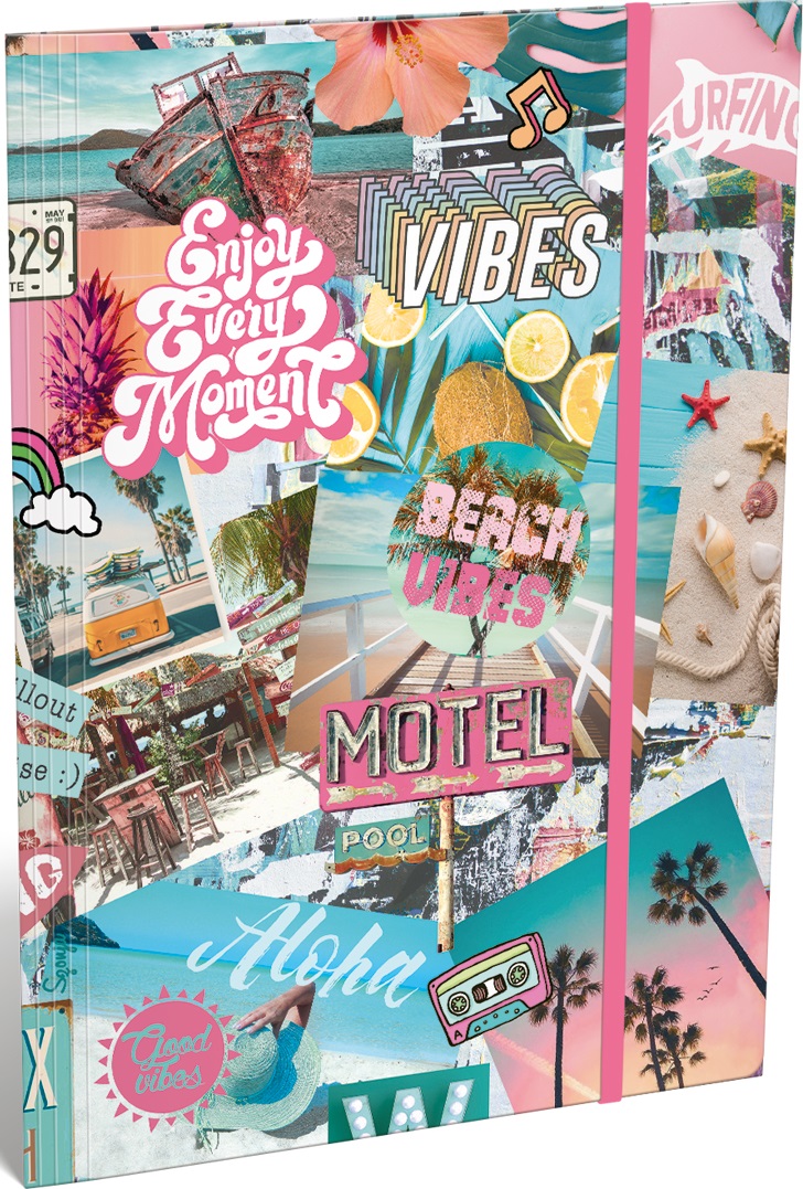 Mapa cu elastic A4 Lizzy Card - Good vibes beach