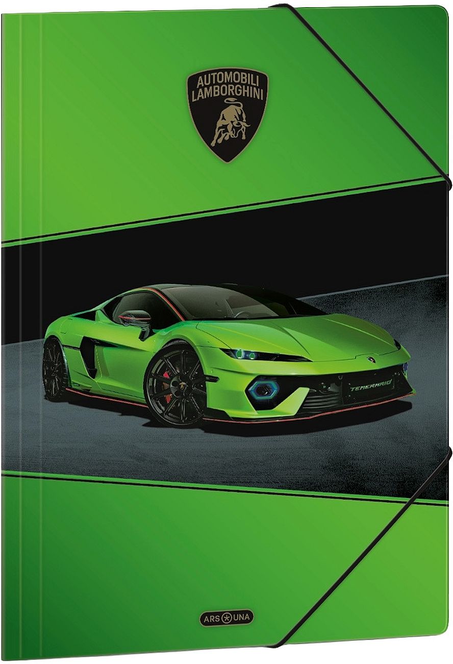 Mapă cu elastic Ars Una Lamborghini - A4, verde