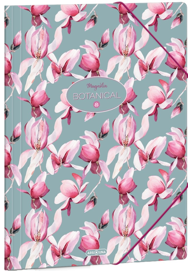 Dosar cu gumă de șters Ars Una Rosy Magnolia - A4
