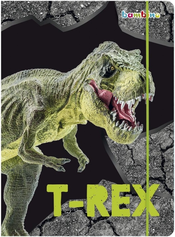 Dosar cu bandă elastică Bambino Premium T-Rex - A4