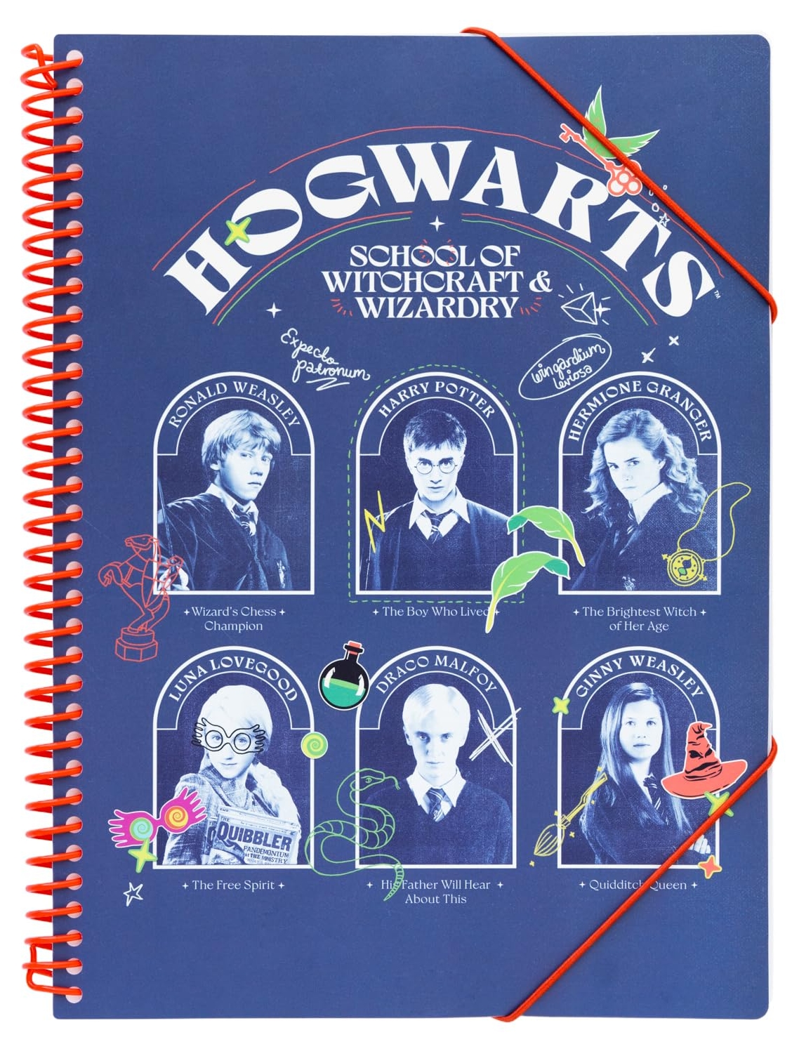 Mapă cu elastic Grupo Erik Harry Potter – A4, cu 30 de folii