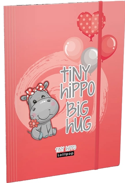 Dosar cu bandă elastică Lizzy Card Thiny Hippo - A4