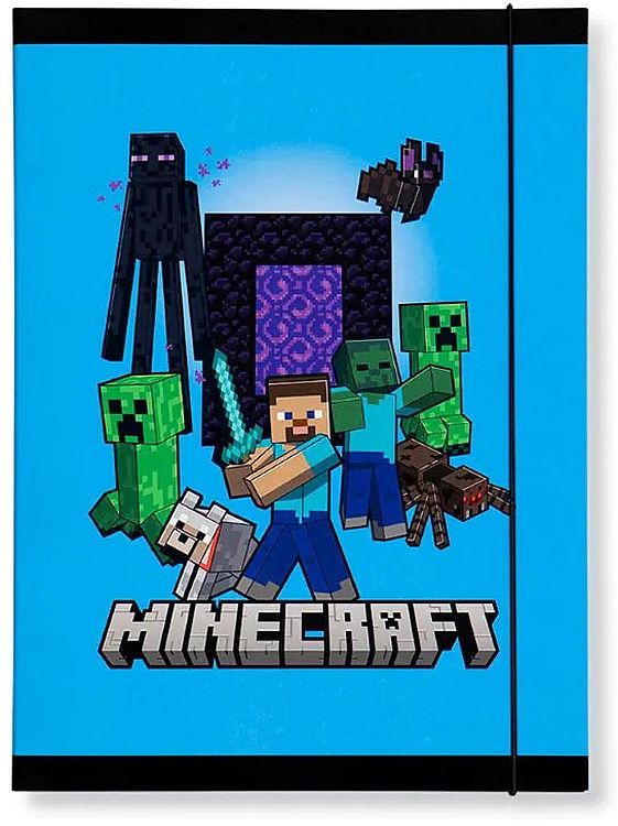 Dosar cu elastic Panini Minecraft - Creepers, sortiment