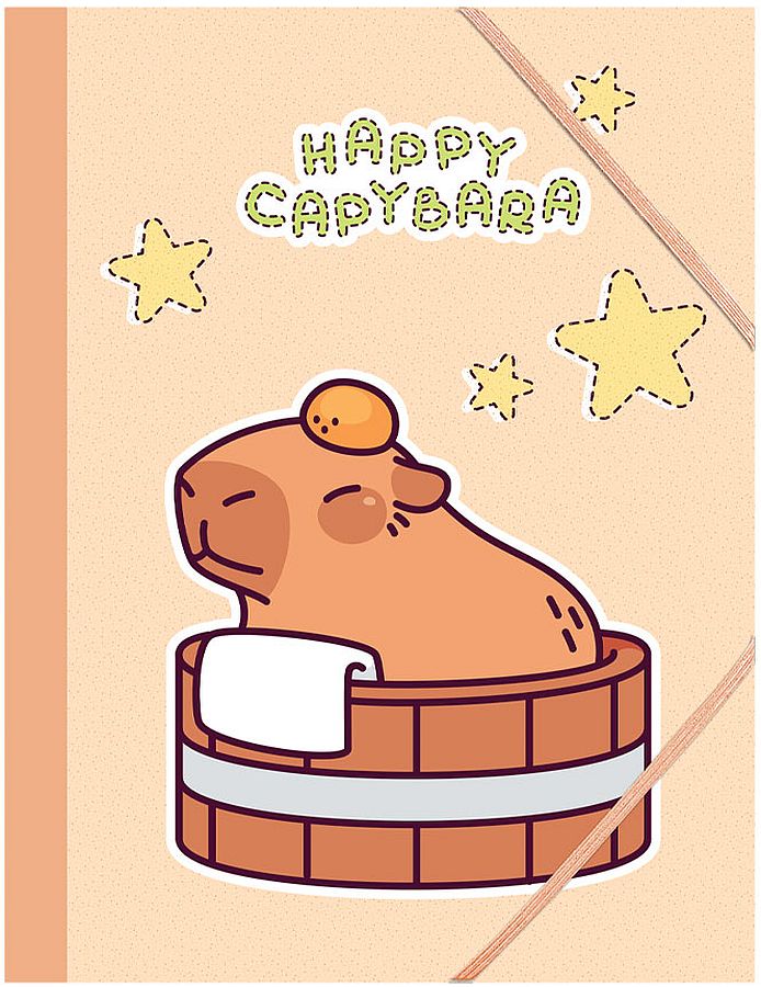 Mapă cu elastic Spree Capybara - A4, sortiment