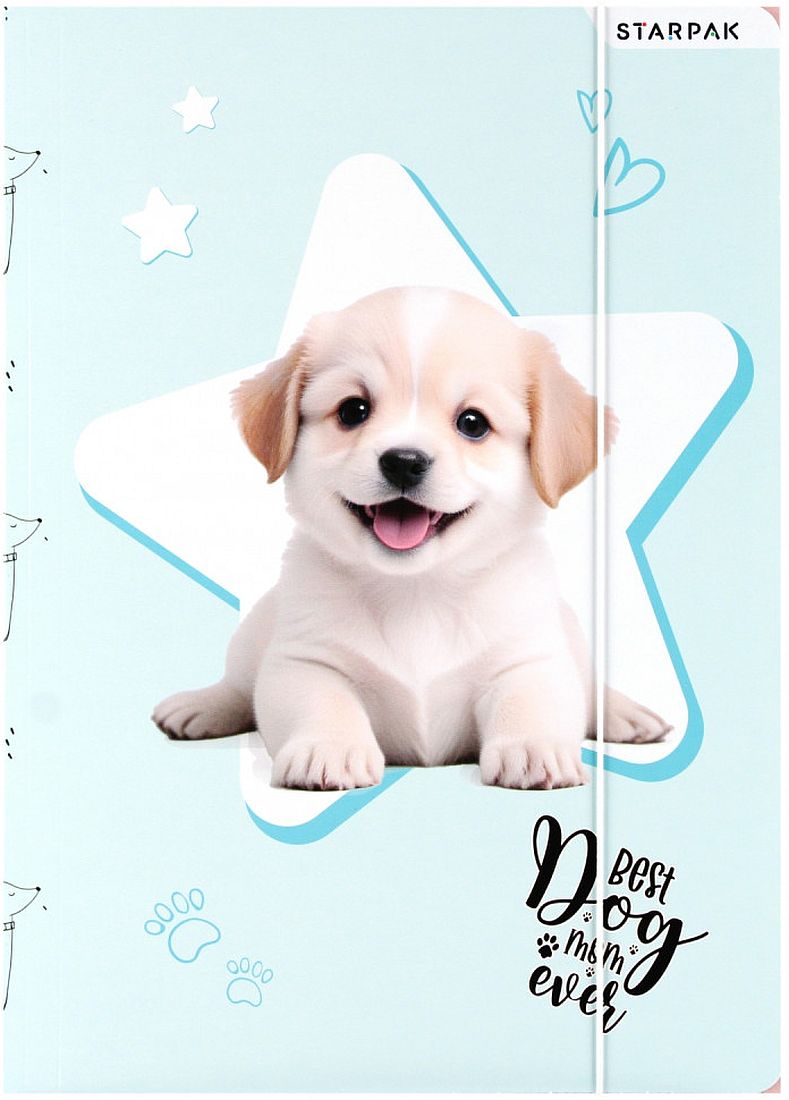 Dosar cu bandă elastică Starpak Doggy - A4, sortiment