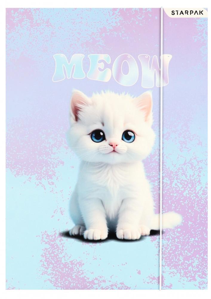 Mapă cu elastic Starpak - Meow, A4, sortiment