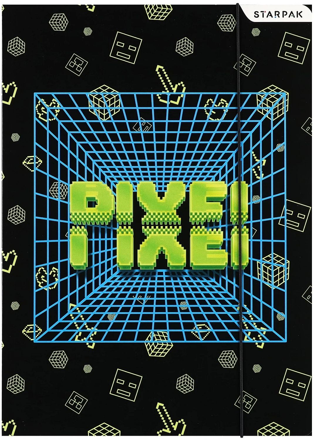 Mapă cu elastic Starpak Pixel - A4, sortiment