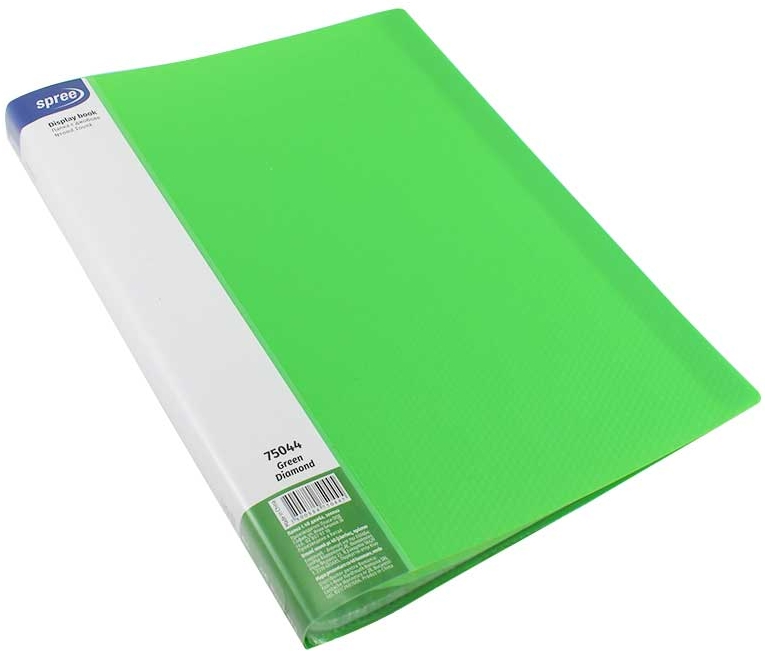 Spree Diamond - Cu 40 de buzunare, A4, verde